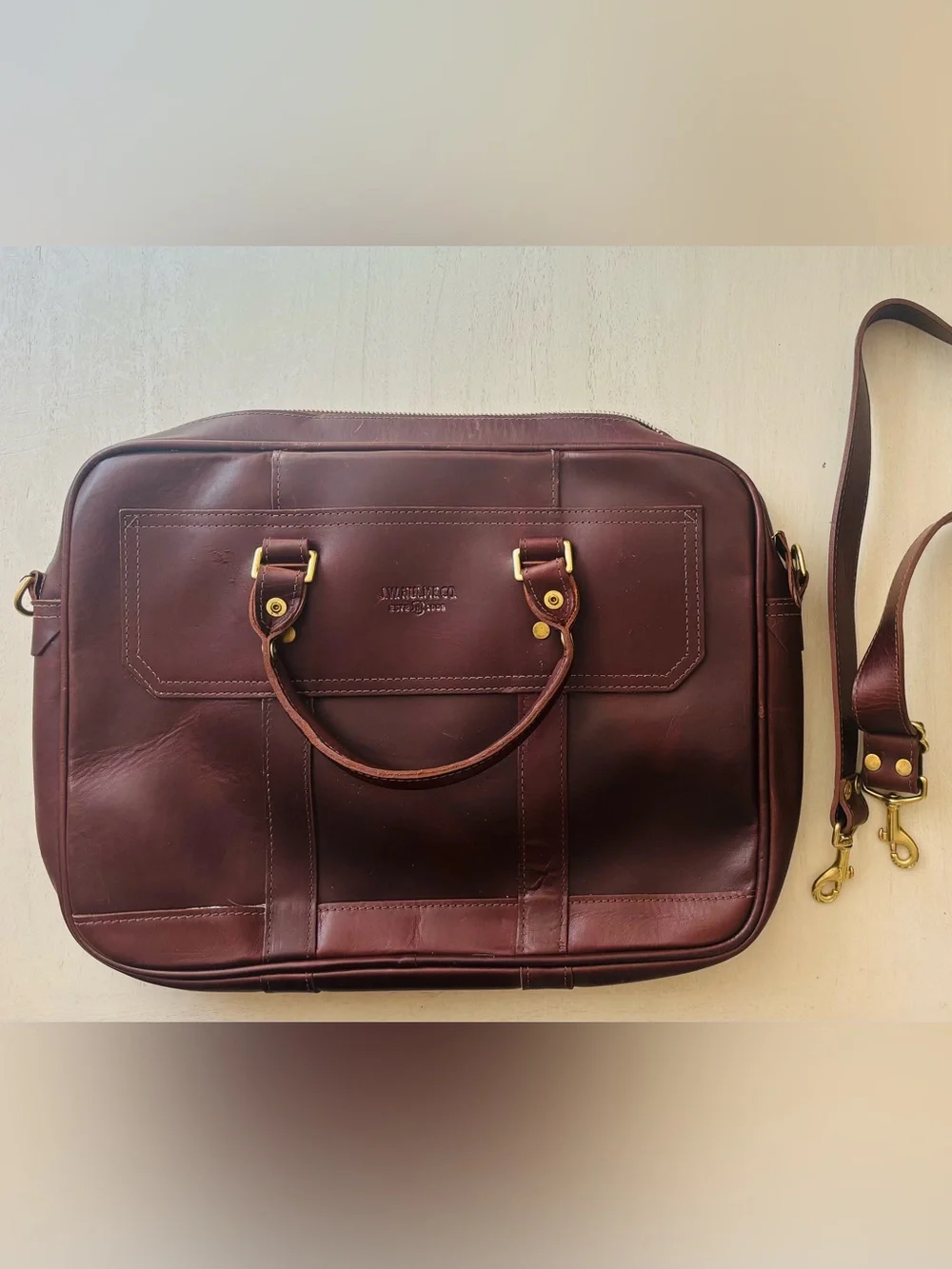 J.W Hulme Co messenger leather bag